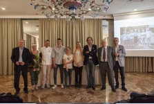 Premio lunelli - al centro della foto Davide Secco e Aurora Coassin  