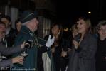 I soci delle Delegazioni Epulae di Bracciano impegnati col metodo Sabrage in occasione del secondo compleanno di Epulae a Venezia