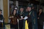 I soci delle Delegazioni Epulae di Bracciano impegnati col metodo Sabrage in occasione del secondo compleanno di Epulae a Venezia