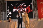 Sul palco di Inycon il coautore del Libro "Donne in Vigna" Angelo Concas con il giornalista enogastronomo Marco Sabellico 