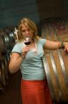    Milena Pepe in cantina. foto Donne in Vigna Kiwi design  