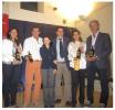 Da sinistra: le aziende Sorrentino e De Falco, Nicoletta Gargiulo, Presidente regionale Ais Campania, il giornalista Luciano Pignataro, Maria Scala dellomonima cantina e Domenico Ceriello di Cantine Olivella