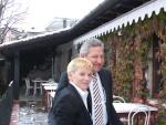  Nella foto Piero e Matilde Zanini sul suggestivo terrazzo del loro ristorante La Taverna di Colloredo di Monte Albano (UD) 