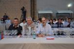 Domenico Cacioppo, Mario Liberto e Angelo Concas, in attesa della degustazione dei vini delle "Terre Sicane"